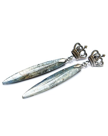 Kolczyki srebrne Royal kyanite, Katia i krokodyl