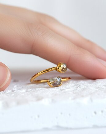 Regulowany Pierścionek z Cytrynem, TulipBIJOU