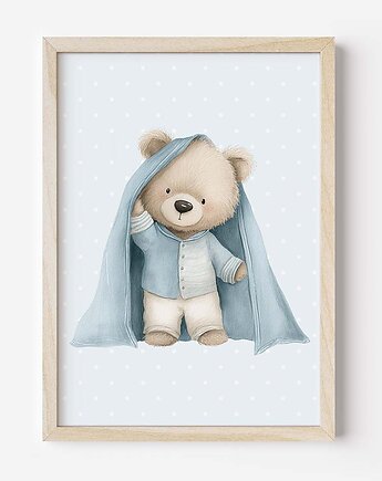 Plakat Na Ścianę Dla chłopca Niebieskie misie nr. 15, Dekoracjan