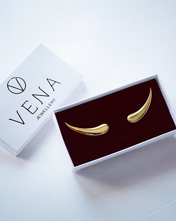 Pozłacane kolczyki nausznice pełne pr.925, VENA Jewellery