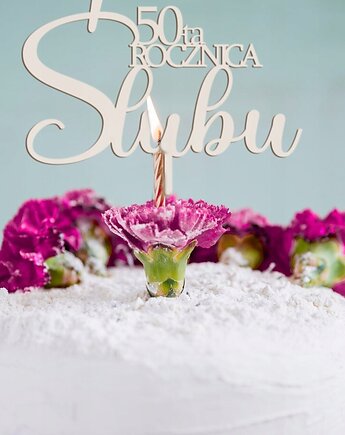 Topper na tort PERSONALIZOWANY 30 40 45 50 rocznica ślubu LICZBA DO WYBORU, smxdsgn