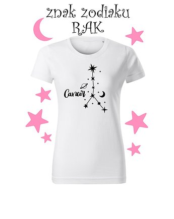 Twoja Magia Koszulka T-shirt ze znakiem zodiaku RAK, OSOBY - Prezent dla 10 latki