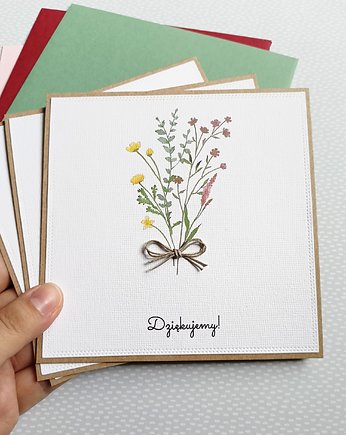 3 kartki - DZIĘKUJEMY - komplet 3szt - podziękowanie, kaktusia