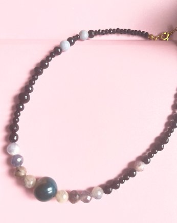 Choker z koralikami i jadeitami, Luna by Sisters