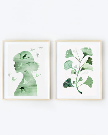 dwie grafiki botaniczne 30x40 cm, Anita Tomala