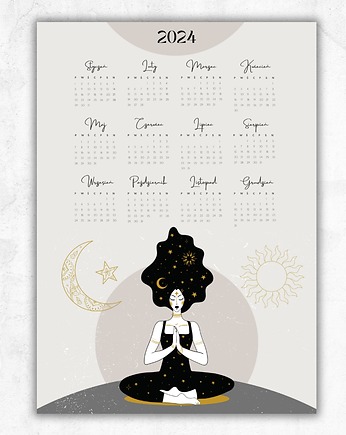 Plakat kalendarz 2024 Meditation, Well Done Shop