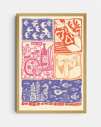 Plakat "Morskie klimaty", kolorystyka 1, Yana Mosnytska