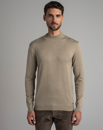 Sweter gładki grotte beżowy (bz3), BORGIO