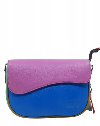 Torebka damska listonoszka skóra naturalna kolorowa stylowa pojemna OLIVKA, Olivka Warsaw