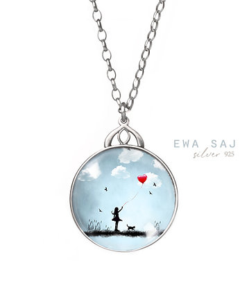 Star GirlLove - dwustronny medalion, Ewa Saj  Silver