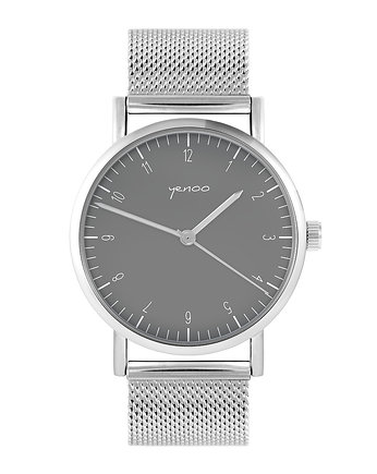 Zegarek - Simple szary - bransoleta mesh, yenoo