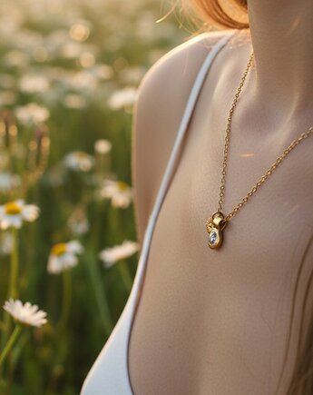 Naszyjnik ze Stokrotką i Cyrkonią, TulipBIJOU