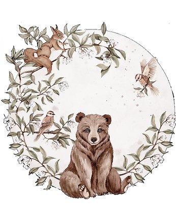 Naklejka Koło Forest Animals 1 140 cm PZ, Bajkowe Wnetrza