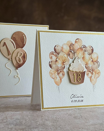 Kartka na 18 urodziny z pudełkiem i kopertą, BH 20A, Anna Art and Crafts