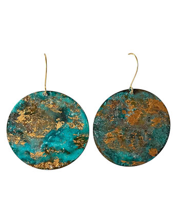 Kolczyki Błękitna planeta  4 cm, Artseko