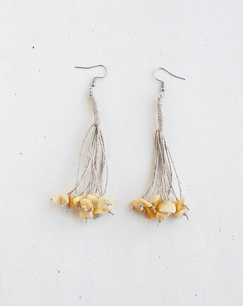 Jadeit żółty kolczyki Nature, galeria nuit