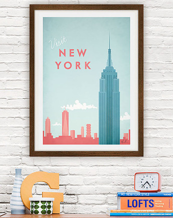Nowy Jork - vintage plakat, minimalmill