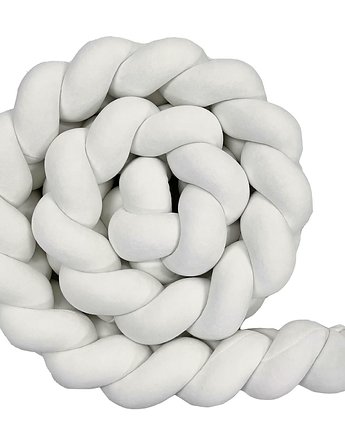 Ochraniacz warkocz welur biały 420cm PZ, Bajkowe Wnetrza