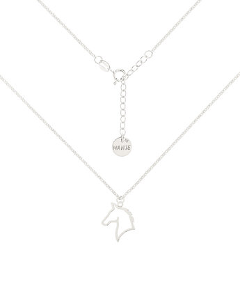 Srebrny choker pancerka z koniem, MANJE