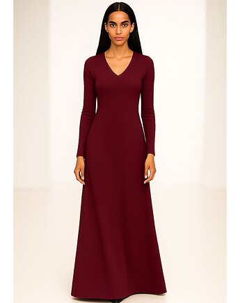 Sukienka burgund  YY300047, YULIYA BABICH