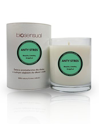 Świeca do masażu i aromaterapii ANTY STRES 200g, Biosensual