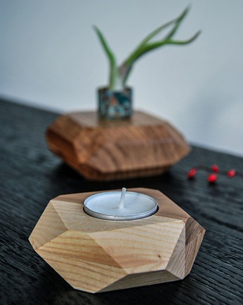 Świecznik tea-light drewniany, DigiCut
