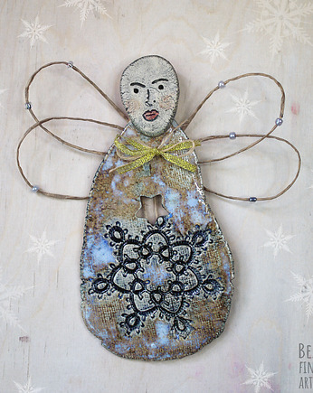 Rustykalny Anioł ceramiczny #6, Bea Fine Arts