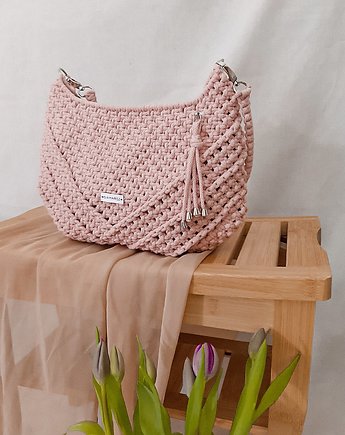 Torebka ze sznurka bagietka - różowa (rosa), Damariz