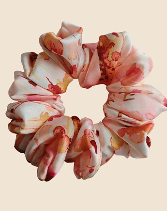 Satynowa gumka satynowa scrunchie owijka frotka kwiat zachodu słońca MAXI, Capillum