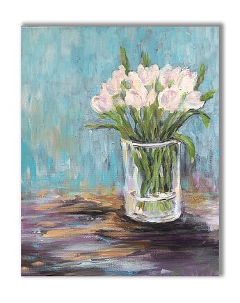 Obraz ręcznie malowany "Tulipany", Galeria Alma