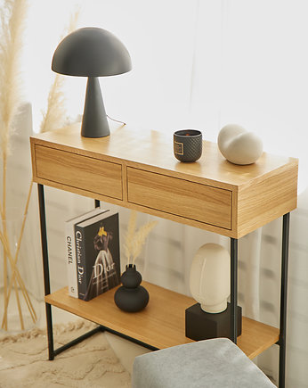 Maribel- Konsola z szufladami, toaletka, konsola, komoda, konsola z półką, Papierówka Simple form of furniture