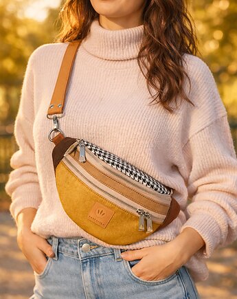 Miodowo brązowa nerka z nubuku Nevada No2, sabi tatka