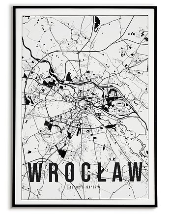 Plakat miasto POLSKA - WROCŁAW 2 obraz MAPA, Bajkowe Obrazki