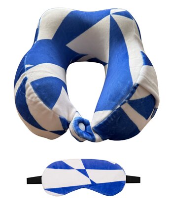 Poduszka podróżna z opaską na oczy Lomma Waves, LOMMA