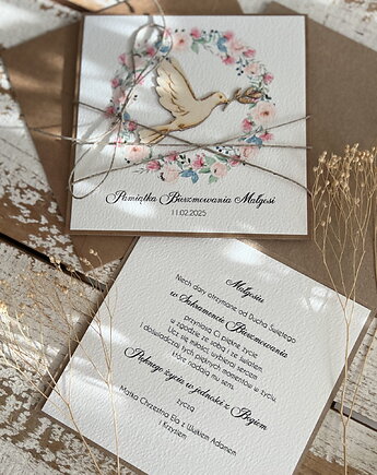 Ręcznie robiona kartka na bierzmowanie - pamiątka bierzmowania, sorte