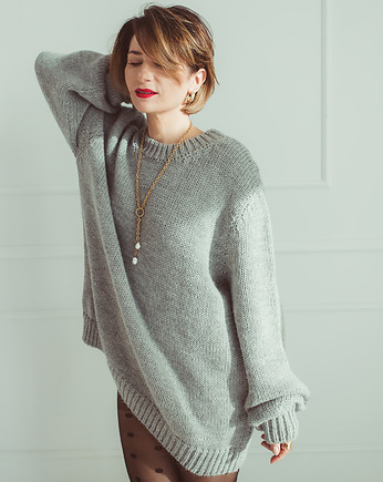 Sweter unisex, szary, BIENKOVSKA