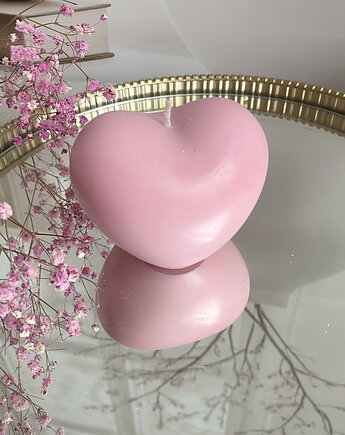 Świeca ekologiczna sojowa dekoracyjna "Sweet Heart" 60x80mm różowa, Coccola JEWELLERY