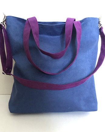 Torba hobo XXL - kobalt, fiolet, PRACOWNIA 166