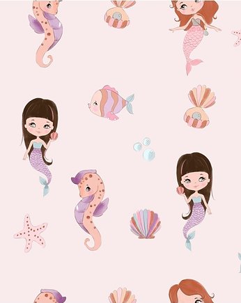 Tapeta Little Mermaid Pink 53cmx10m PZ, Bajkowe Wnetrza