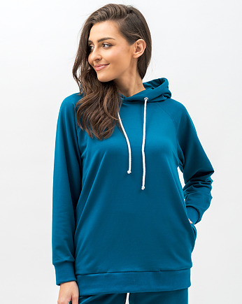 Bluza z kapturem  ,,SEHER" petrol, 3 for U