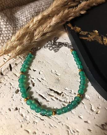 Bransoletka onyks zielony, hematiti