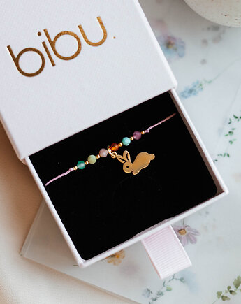 Bransoletka z zajączkiem dla dziewczynki, prezent na wielkanoc, Bibu bijoux