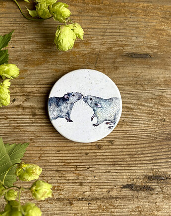 Szczurki- Magnes ceramiczny- Ilustracja- Zwierzaki, BOSKE