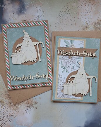Zestaw dwóch kartek bożonarodzeniowych, Kartkodzielo