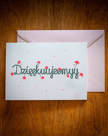 Kartka dla nauczyciela "Dzięękuujeemyy", SERDECZNIE.art