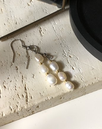 Kolczyki perły, hematiti