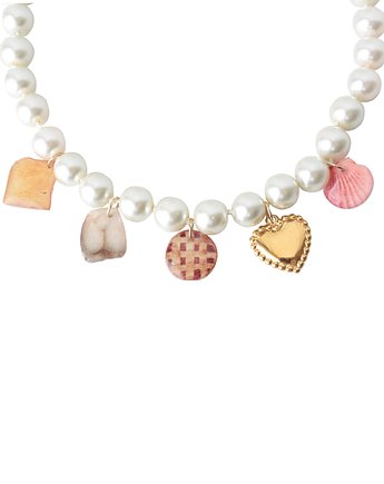 Naszyjnik HEART TRIFLES I na szklanych perłach, Flores Jewellery