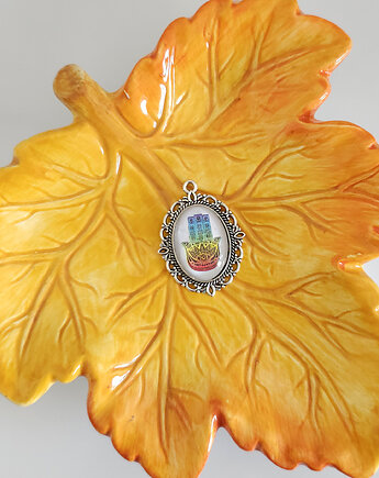 6851 Mistyczny Wisiorek Hamsa z Barwami Tęczy - Ochrona i Harmonia!, kama4you