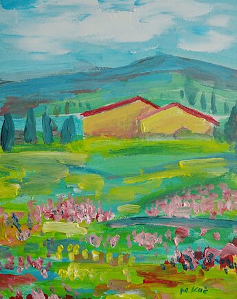 Pejzaż wspomnienie lata, alice oil on canvas