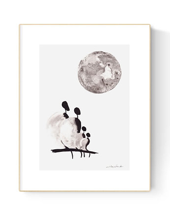 Obraz 21X30 malowany ręcznie na papierze, MiniMalArt